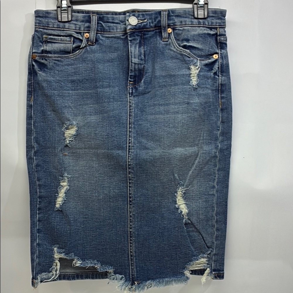 BlankNYC Distressed Denim Skirt
